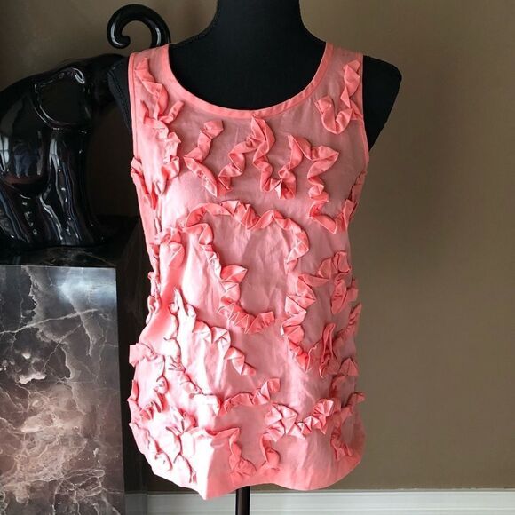 J.Crew Sleeveless Blouse with  Design - Picture 2 of 4